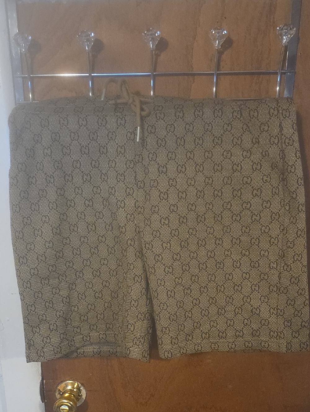 Gucci Brown Monogram Swim Shorts